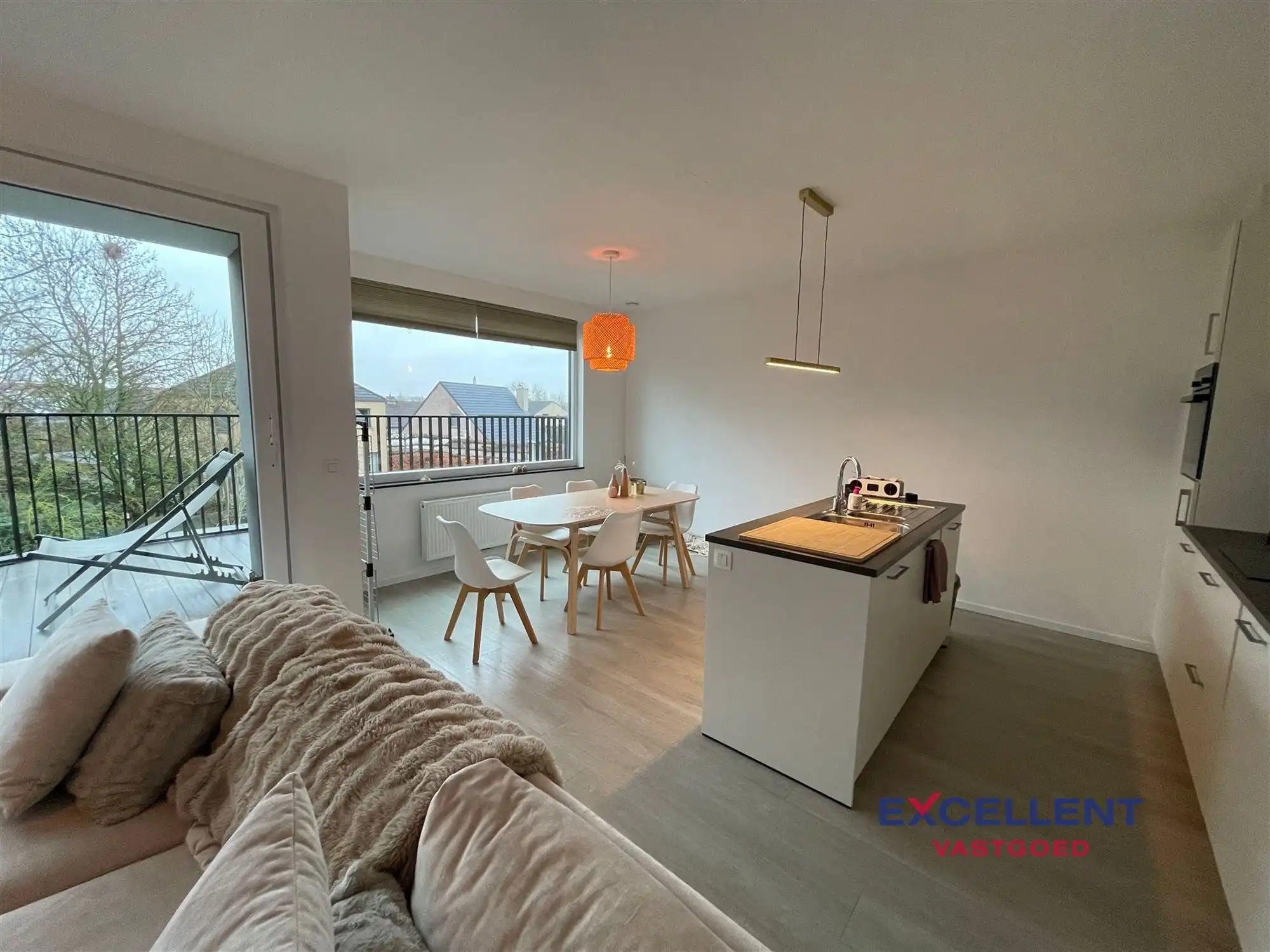 Energiezuinig 2-slaapkamer appartement te Astene te huur! foto 2