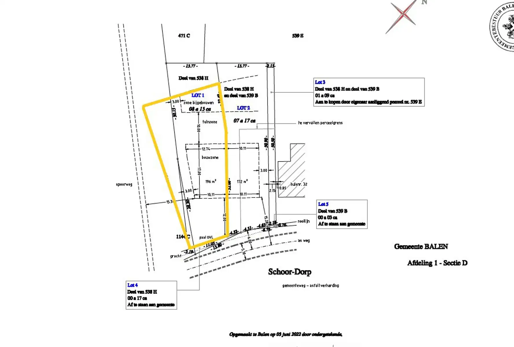 Mooi perceel bouwgrond HOB (lot 1) ca. 815 m² gelegen te Schoor-Dorp foto 2