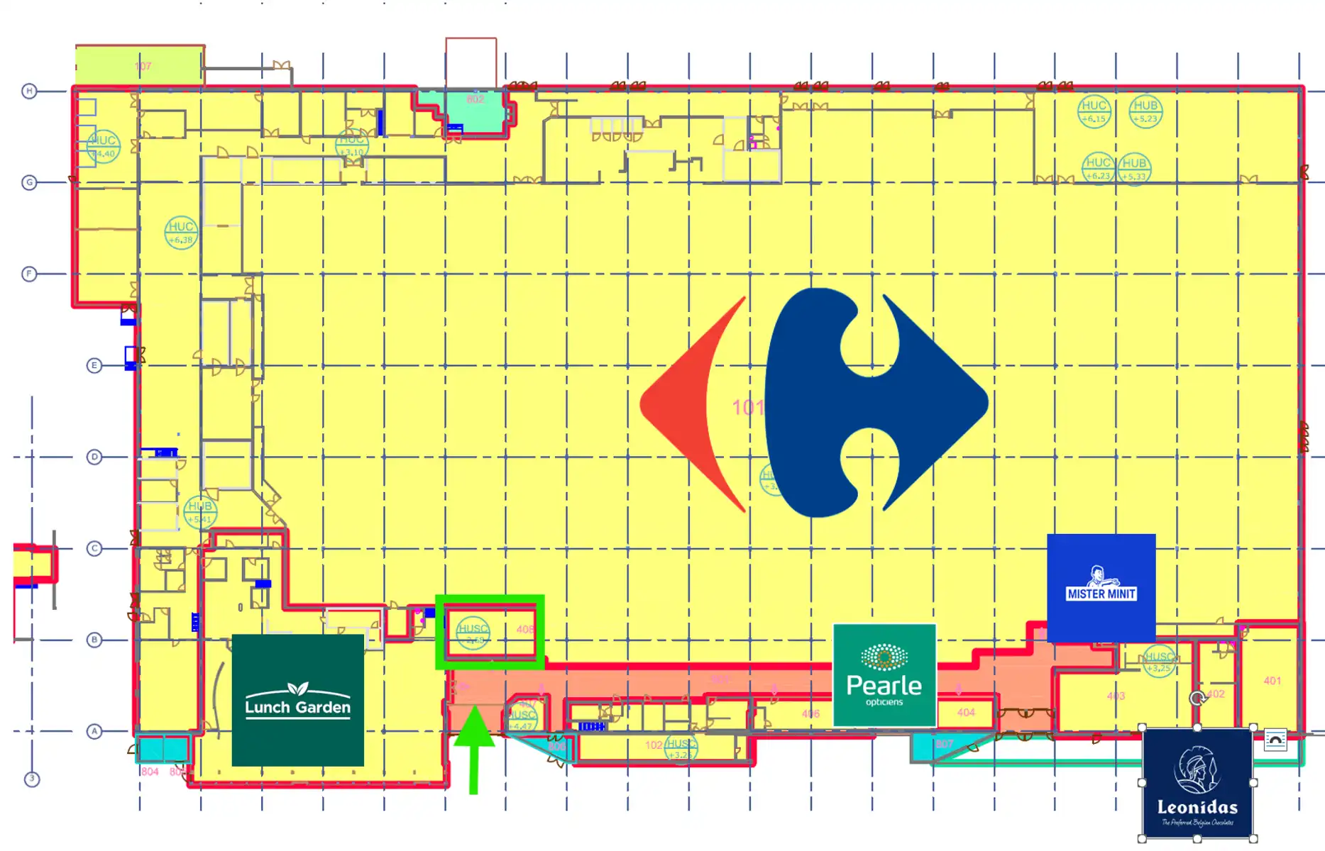 Shop-in-shop 81 m² te huur in Carrefour Oostakker foto 6