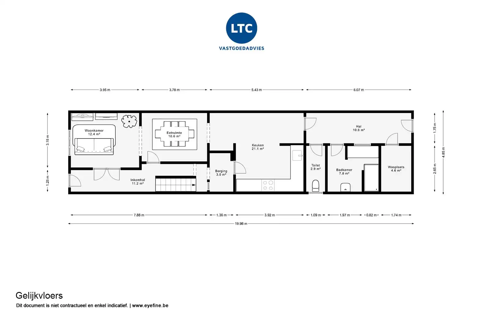 Instapklare rijwoning met 3 slaapkamers en een ruime tuin op de Tiense stadsrand. foto 23