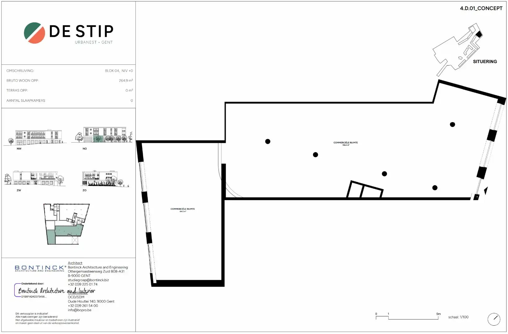 Commerciële ruimtes te koop in nieuwbouwproject De Stip – Gentbrugge foto 2
