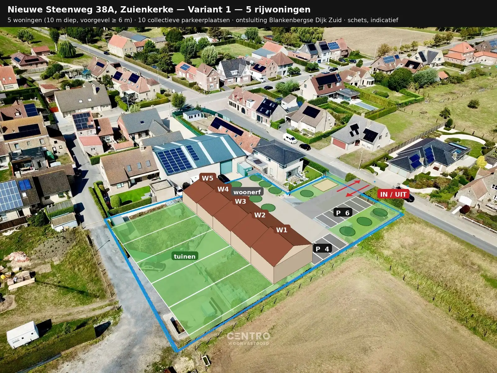 Mooi perceel PROJECTGROND (± 2.000m2) te koop voor een 4à5-tal woningen in Zuienkerke (Brugge)! foto 2
