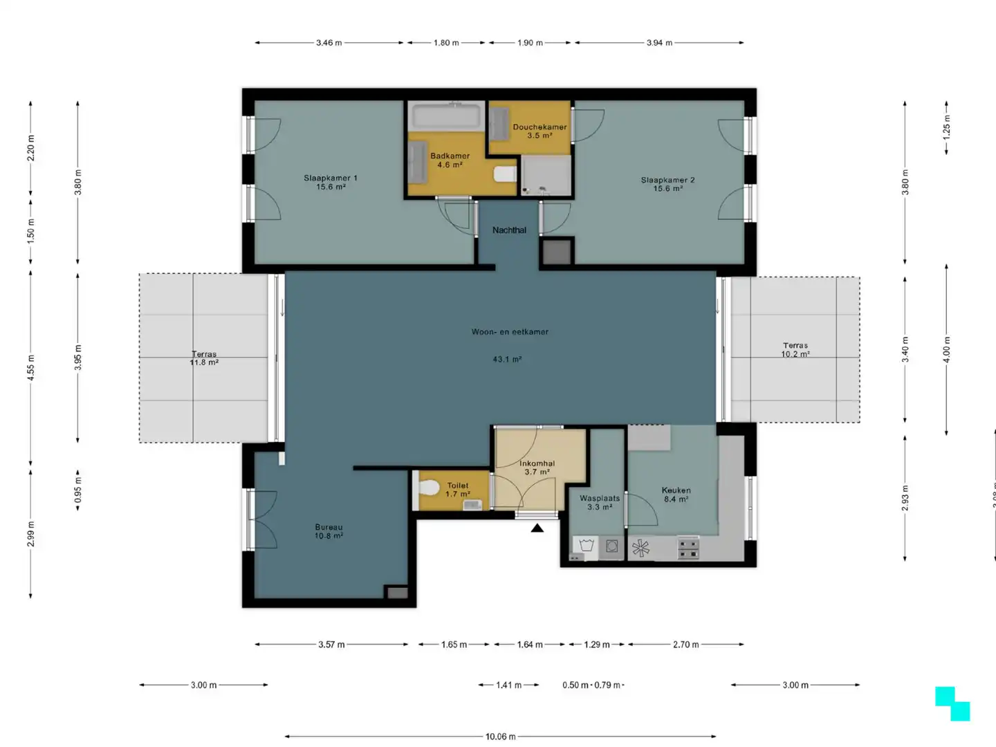 Stijlvol gelijkvloers appartement in zeer groene omgeving foto 30