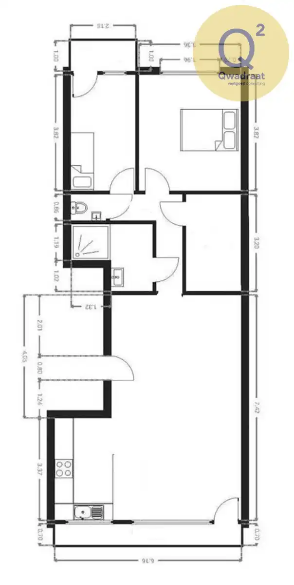 Lichtrijk appartement met lift foto 11