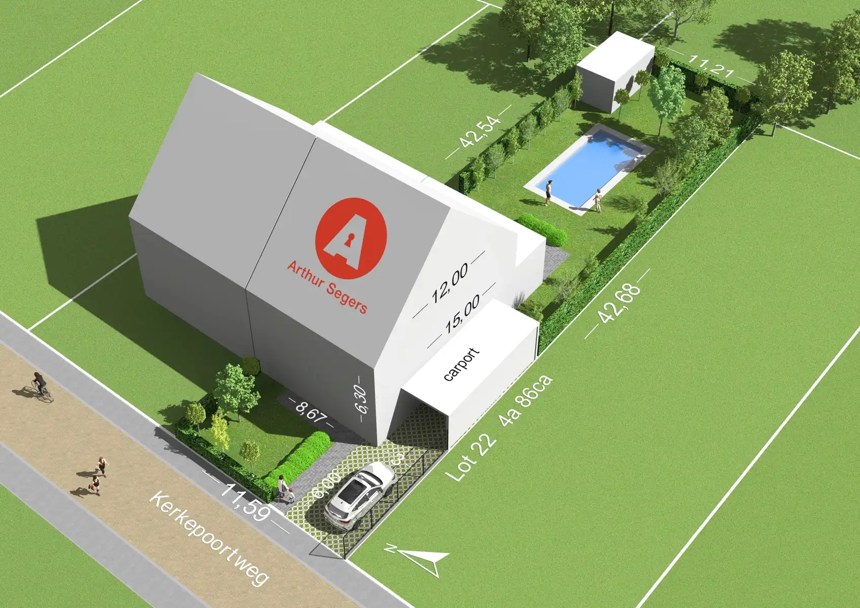 Zéér rustig gelegen bouwgrond in nieuwe verkaveling te Imde foto {{pictureIndex}}