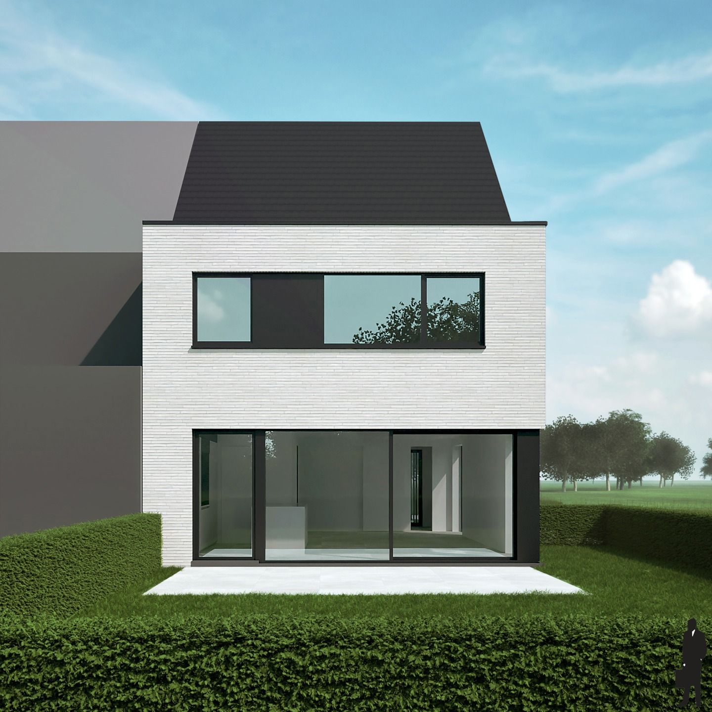 Ruime nieuwbouwwoning (casco) te koop op een top ligging in het centrum van Kessel. foto 4