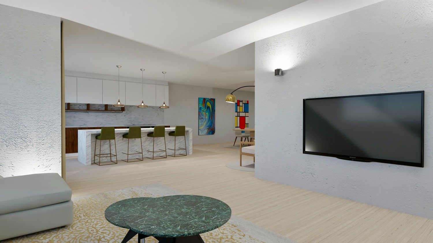 Compleet gerenoveerd appartement van 206 m² met 3 slaapkamers en 2 badkamers, gelegen aan de stadsrand van Hasselt foto {{pictureIndex}}