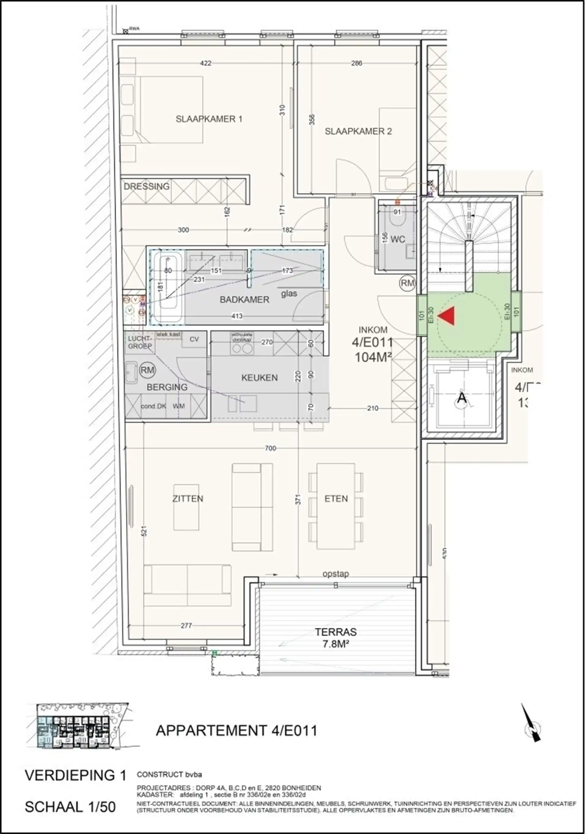 Modern 2-slpk app met terras + garage (+€120/m) in Bonheiden foto 10