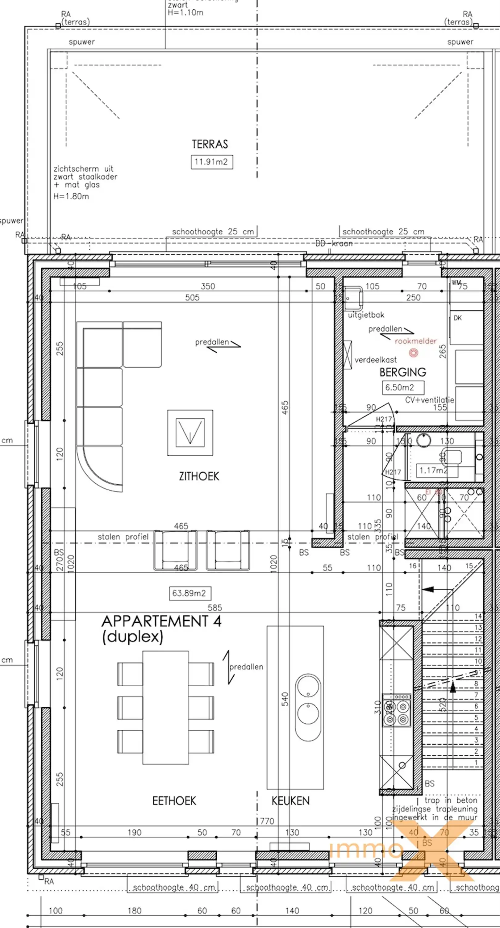 GROOT DUPLEXAPPARTEMENT MET RUIM TERRAS foto 25