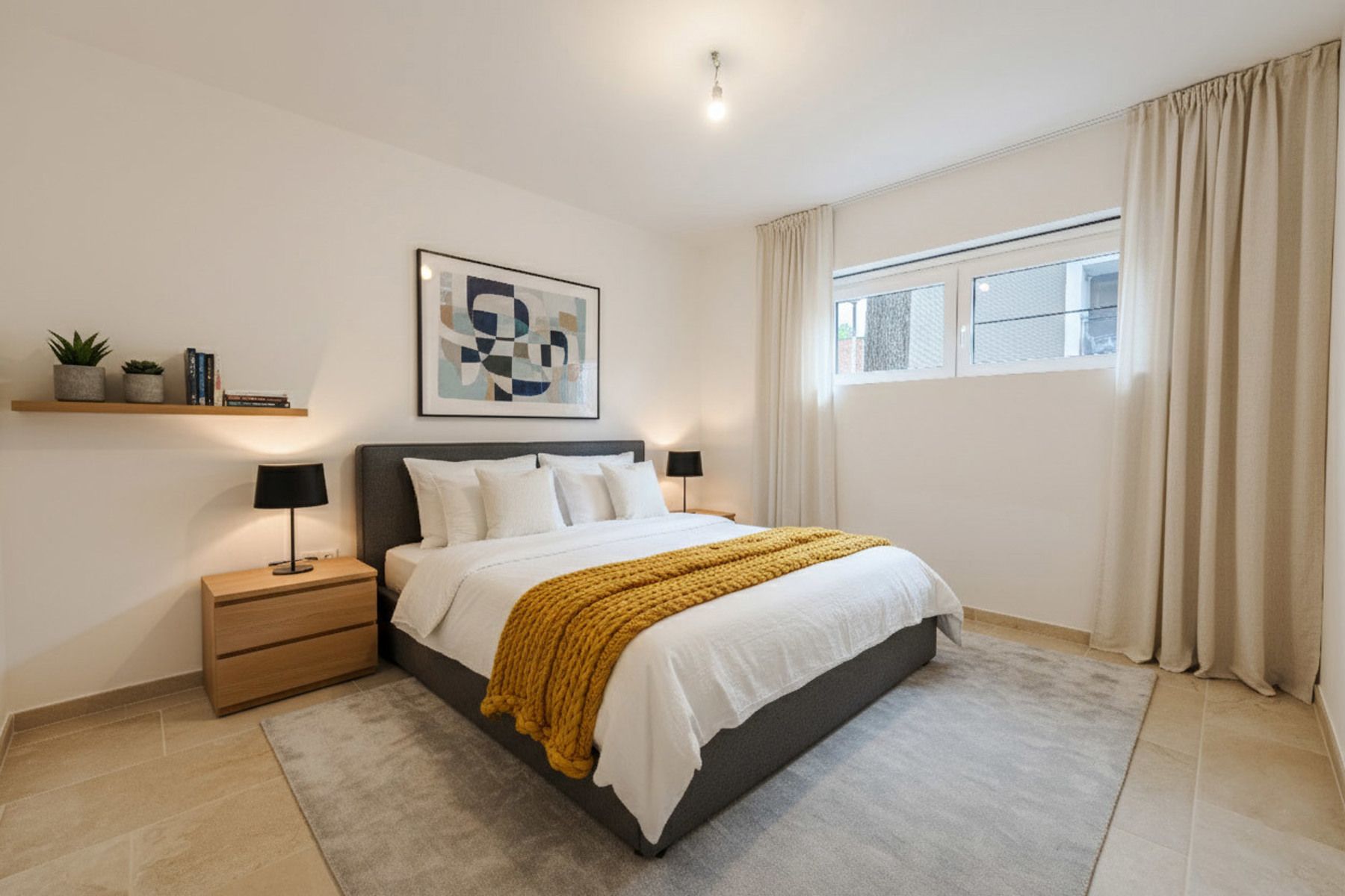 Centraal gelijkvloers 1-slpk app met tuinterras en garage foto 13