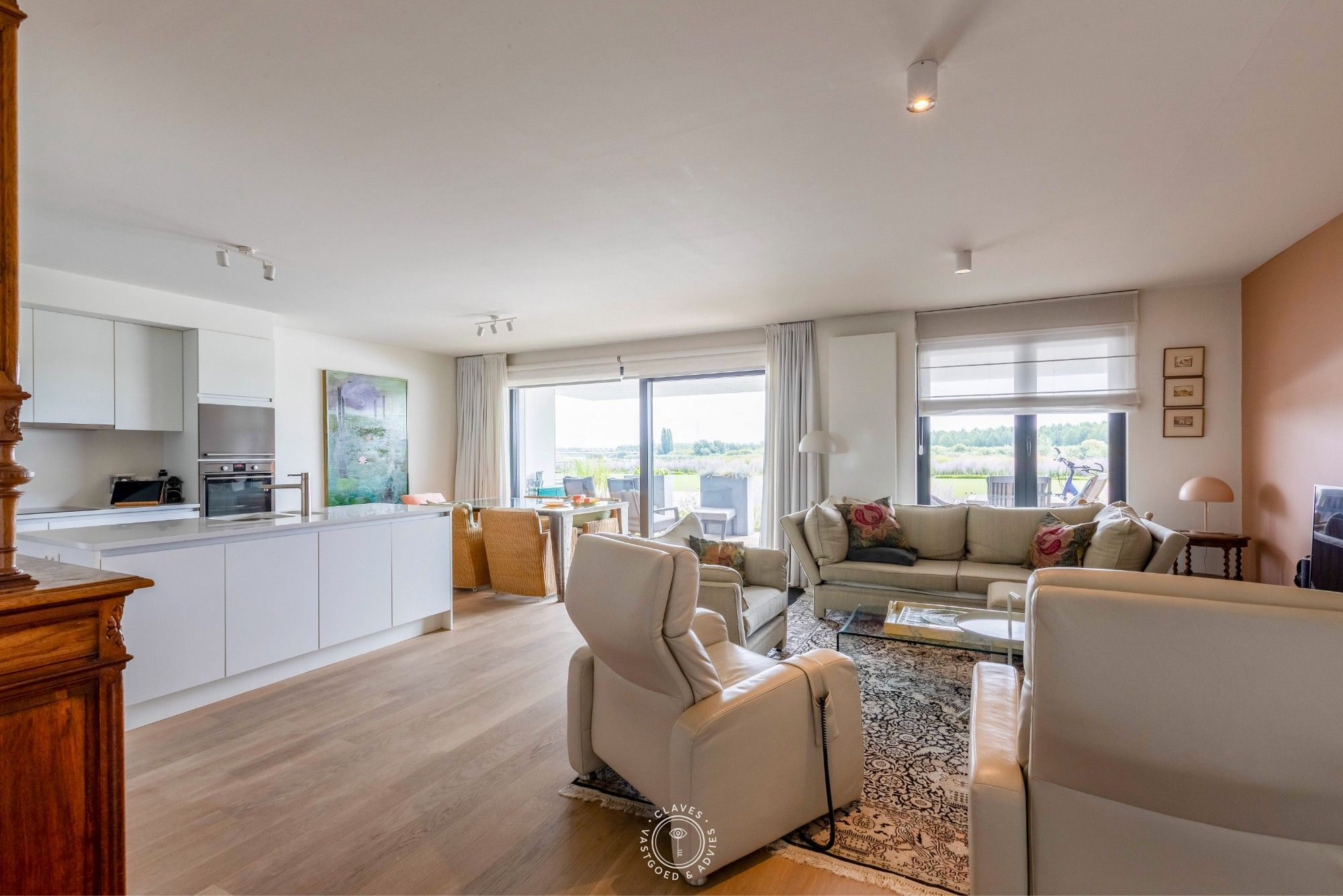 Scheldezicht vanop uw terras: uniek gelijkvloers appartement foto 3