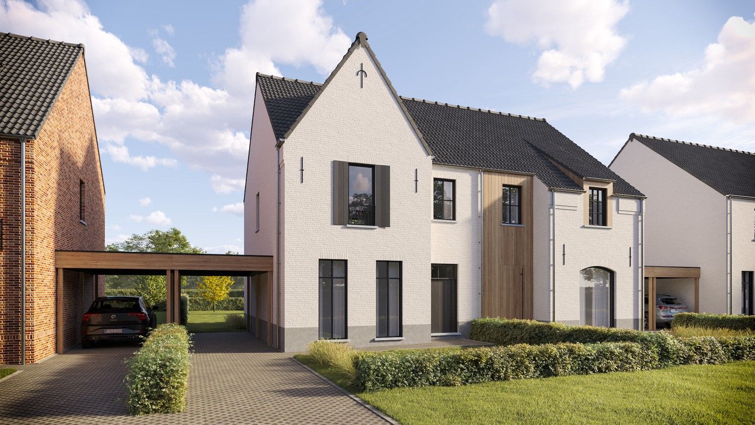 Zes Kwalitatieve Halfopen Nieuwbouwwoningen met Tijdloze Architectuur te Koop foto 1