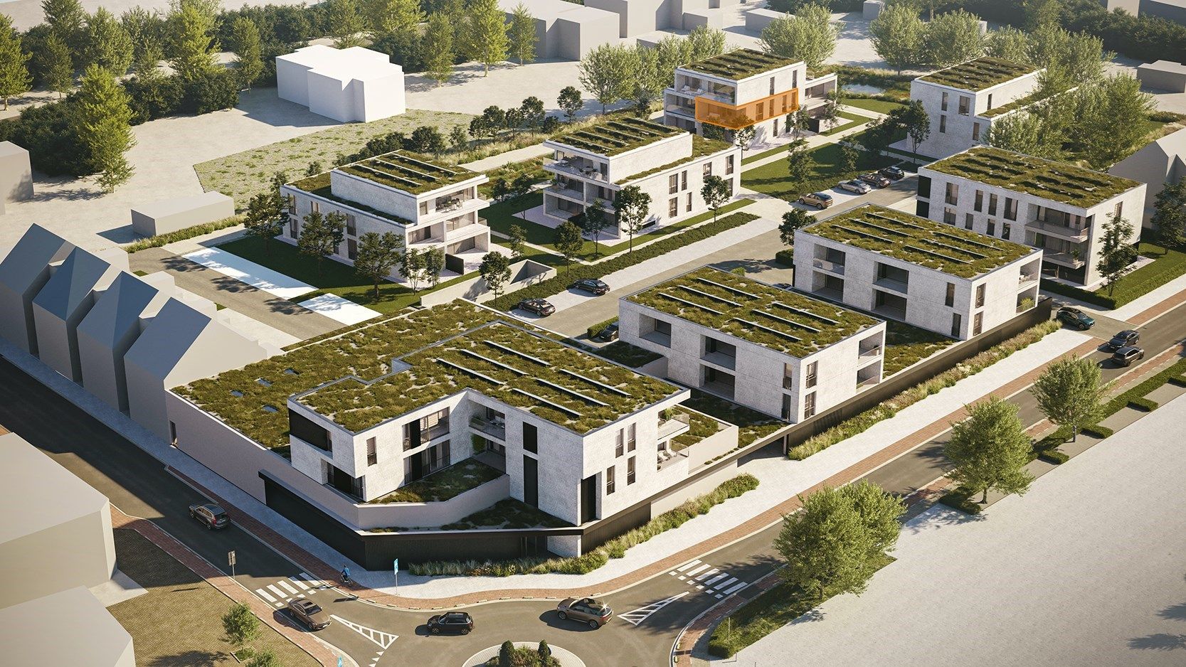 Groot, stijlvol, nieuwe en energiezuinig appartement met 3 slaapkamers in hartje Koersel foto {{pictureIndex}}