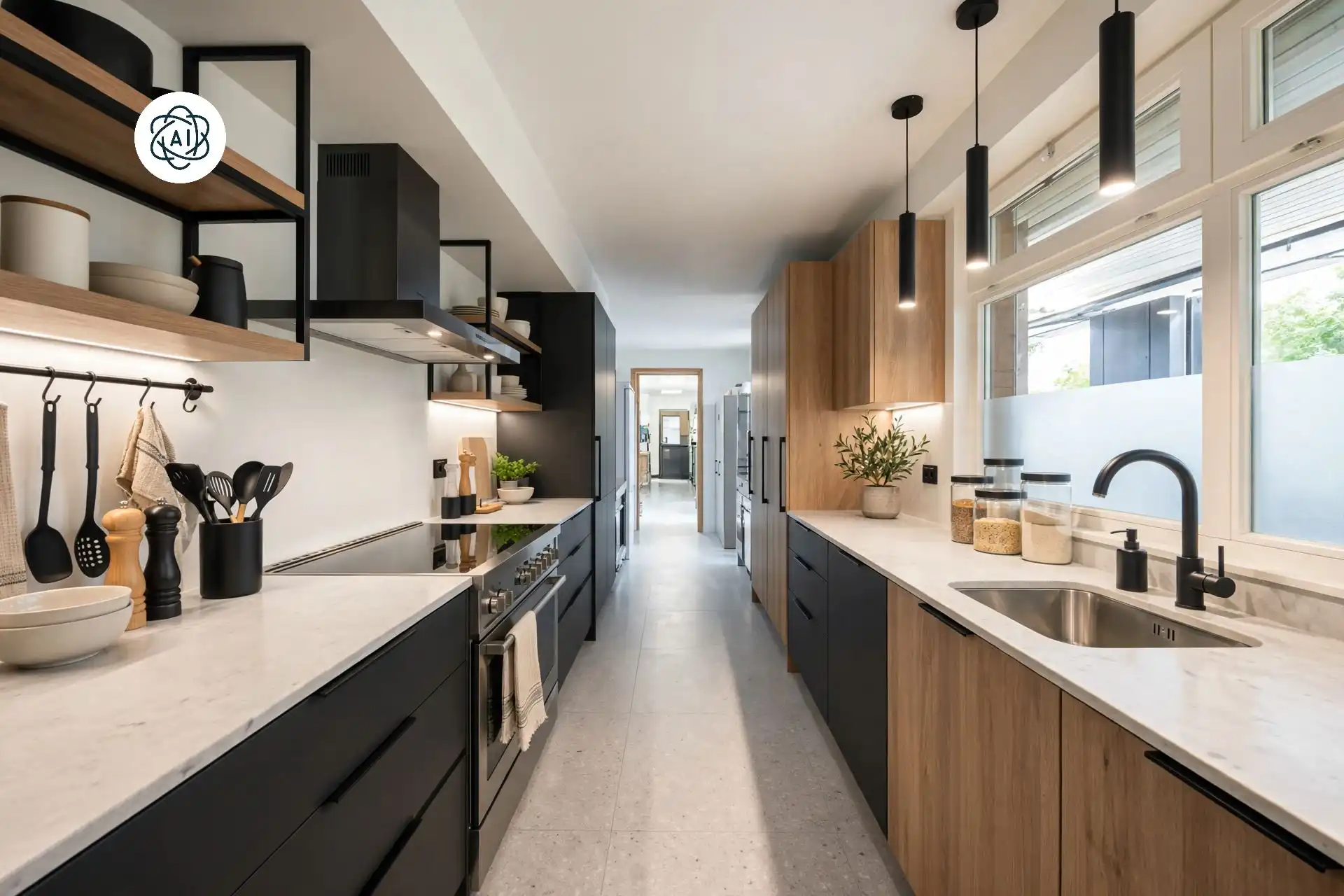 Karakterwoning met 5SLK, 2 garages en uitweg achteraan! foto 16