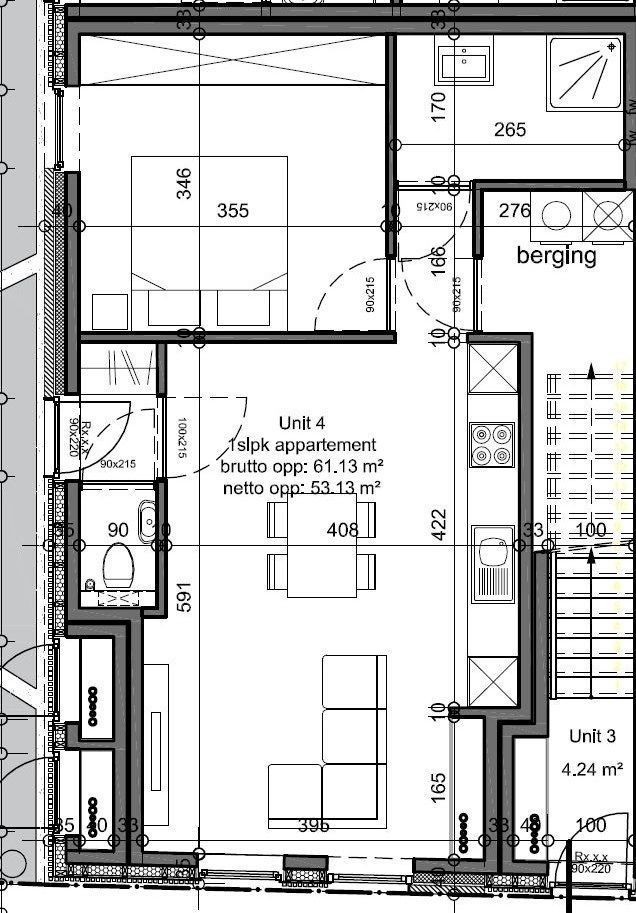 INSTAPKLAAR 1 SLPK APPARTEMENT MET BERGING IN HARTJE ROESELARE foto 13