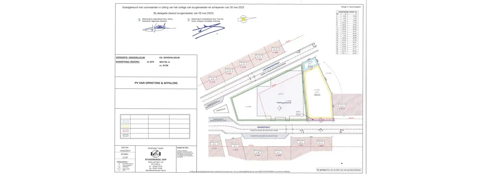 Bouwgrond 155m² voor driegevelwoning nabij centrum Denderleeuw foto 2