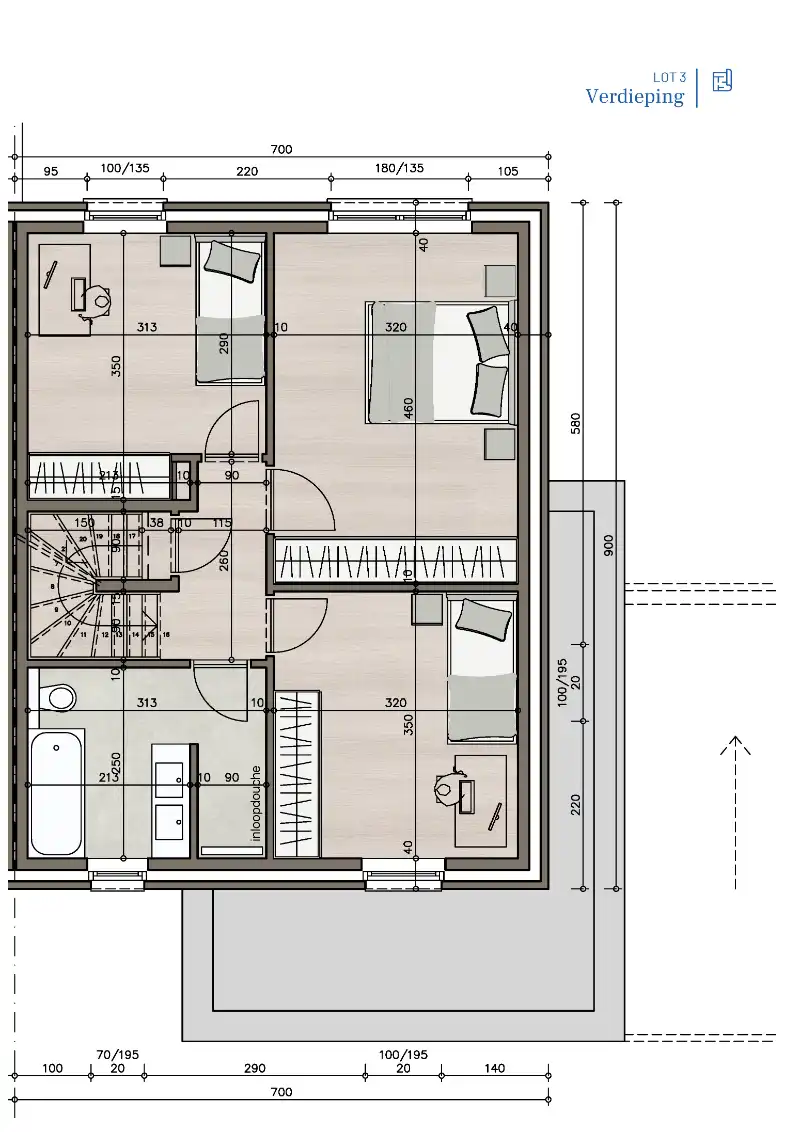 Moderne woning met carport, 3 slpk en vaste trap naar zolder (lot 03) foto 6