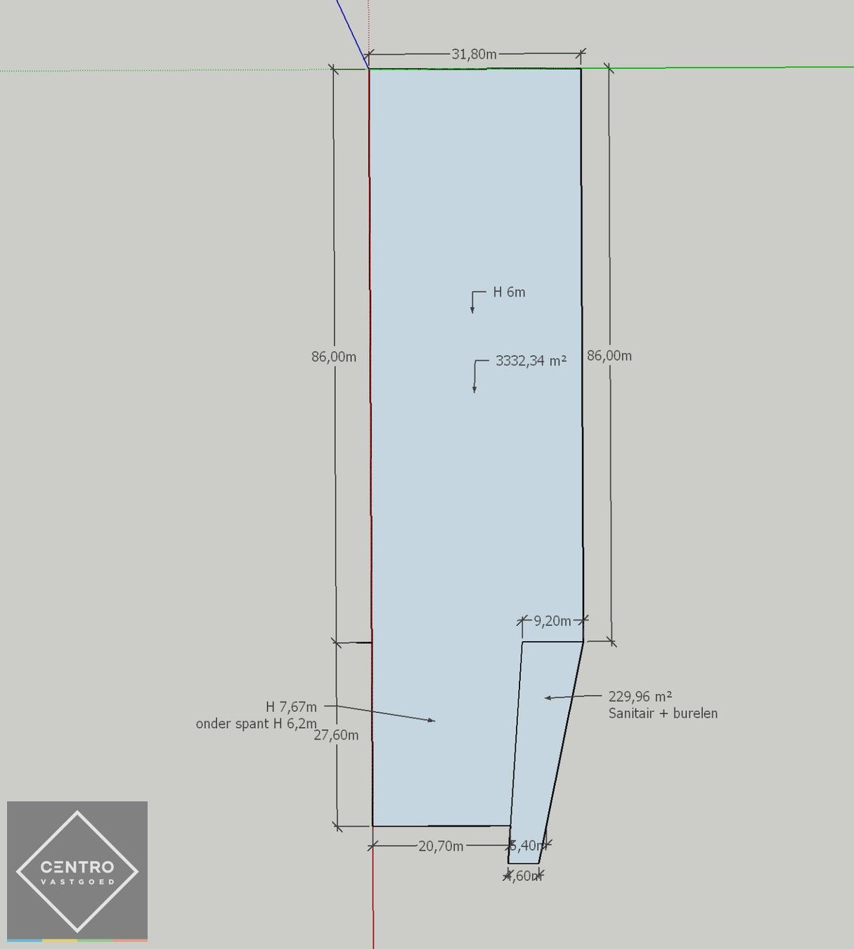 Instapklare opslag -of productiehal (± 3.300m²) met geïntegreerde kantoren (± 230m²) te Vichte (Anzegem). foto 13