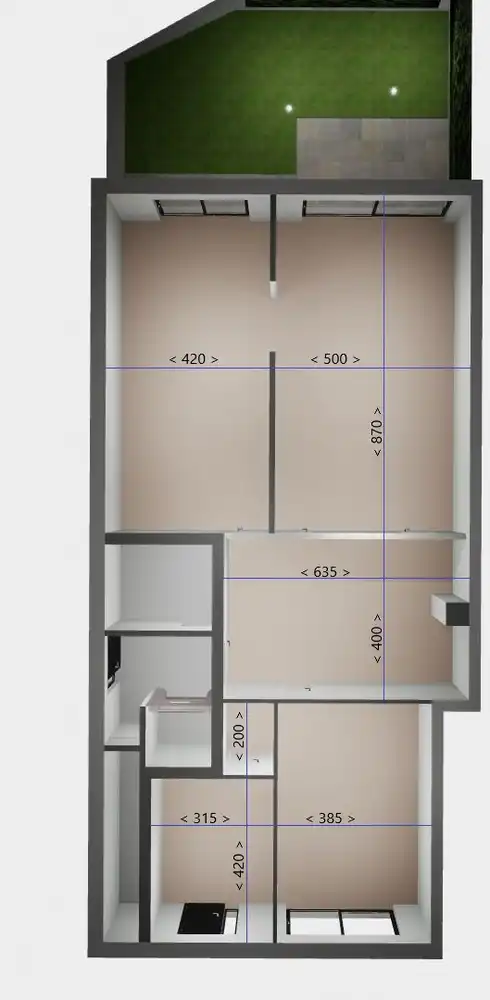 Handelsruimte met woonst of volledige handelsruimte in centrum Zeveneken foto 2