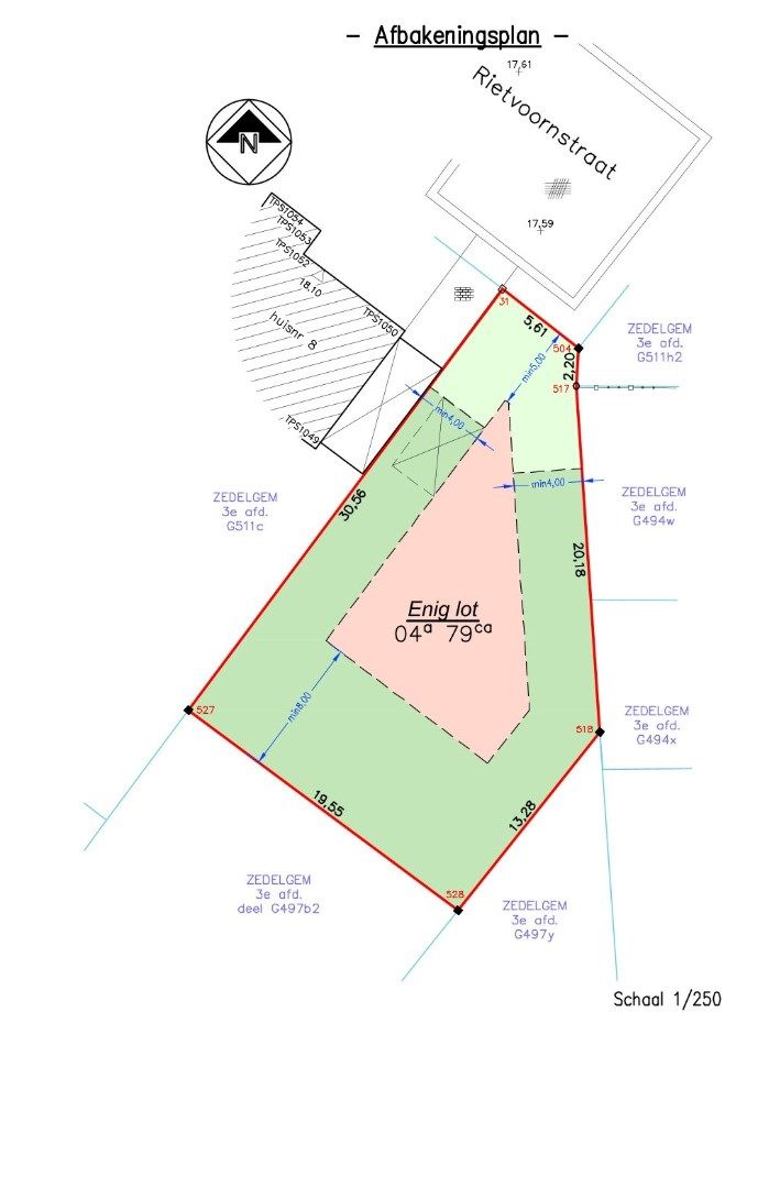 Bouwgrond van 479 m² voor open bebouwing in hartje Veldegem foto 2
