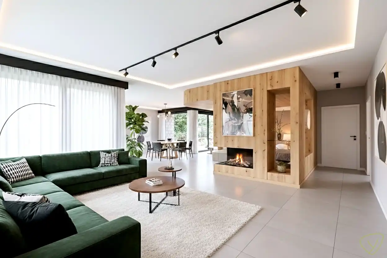 Modernistische villa met praktijkruimte en zuidwestgerichte tuin op riant perceel in Lembeke foto 7