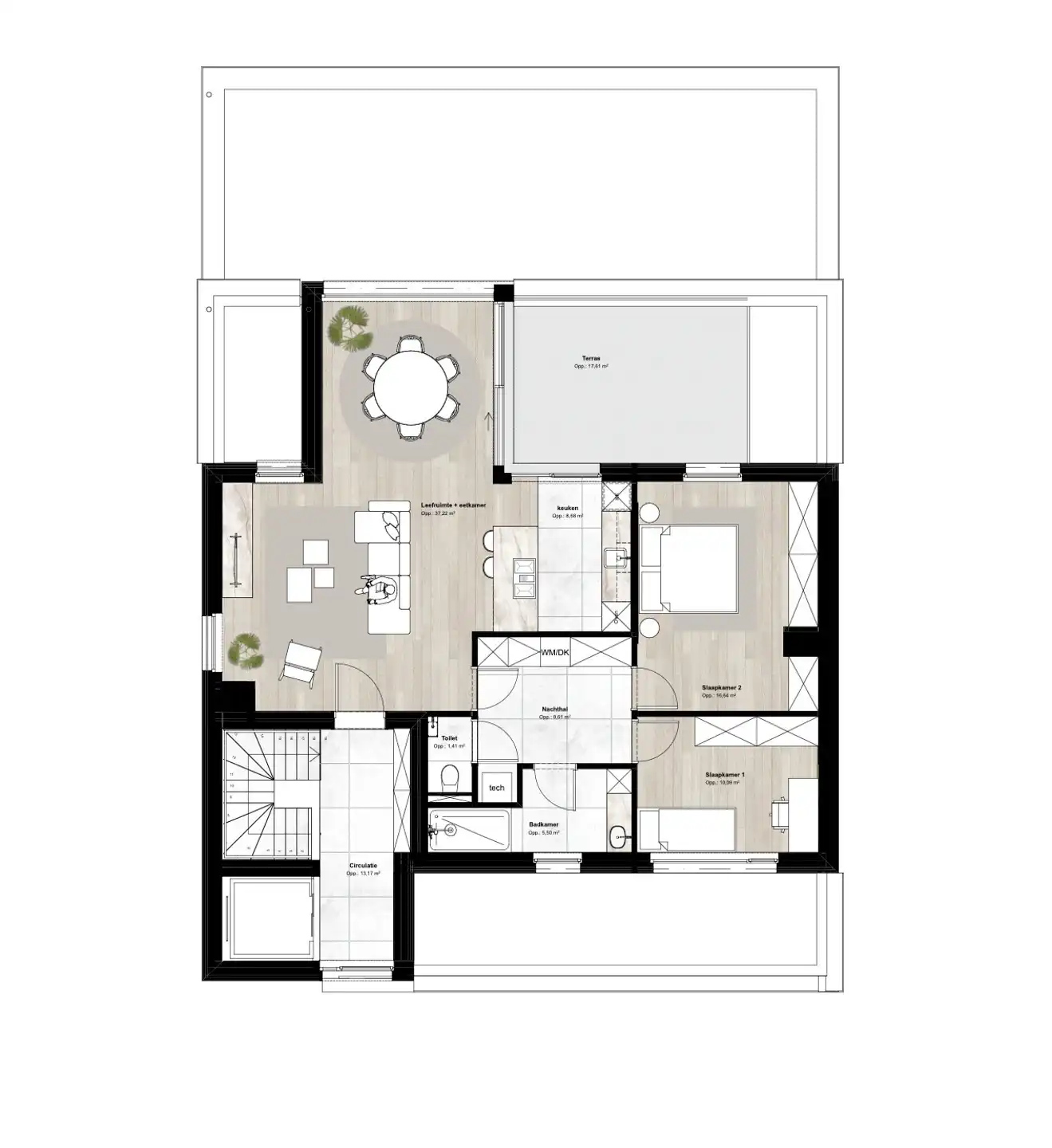 Luxueus nieuwbouwpenthouse met terras in hartje Beringen foto 11