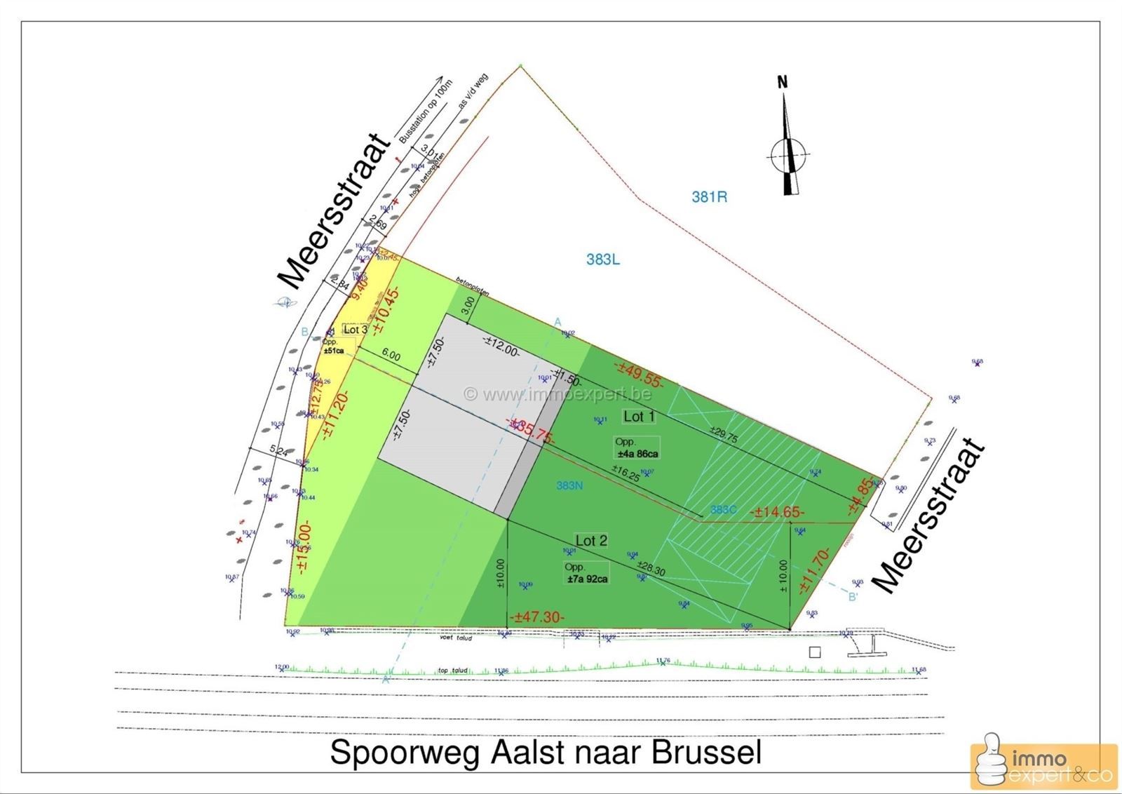 TERNAT: Bouwgrond voor halfopen bebouwing van 7a 92ca foto {{pictureIndex}}