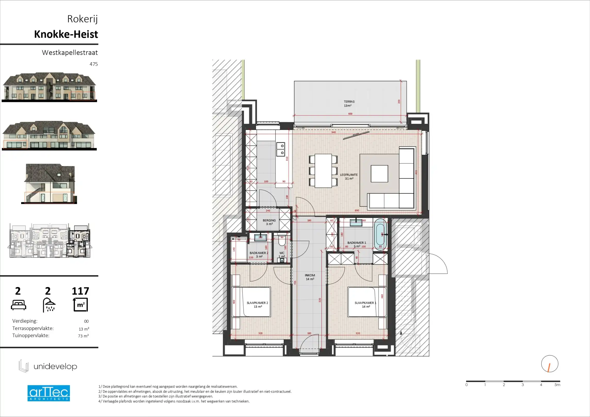 Res. Rokerij: Lichtrijke gelijkvloerse stapelwoning met 2 slaapkamers en tuin foto 9