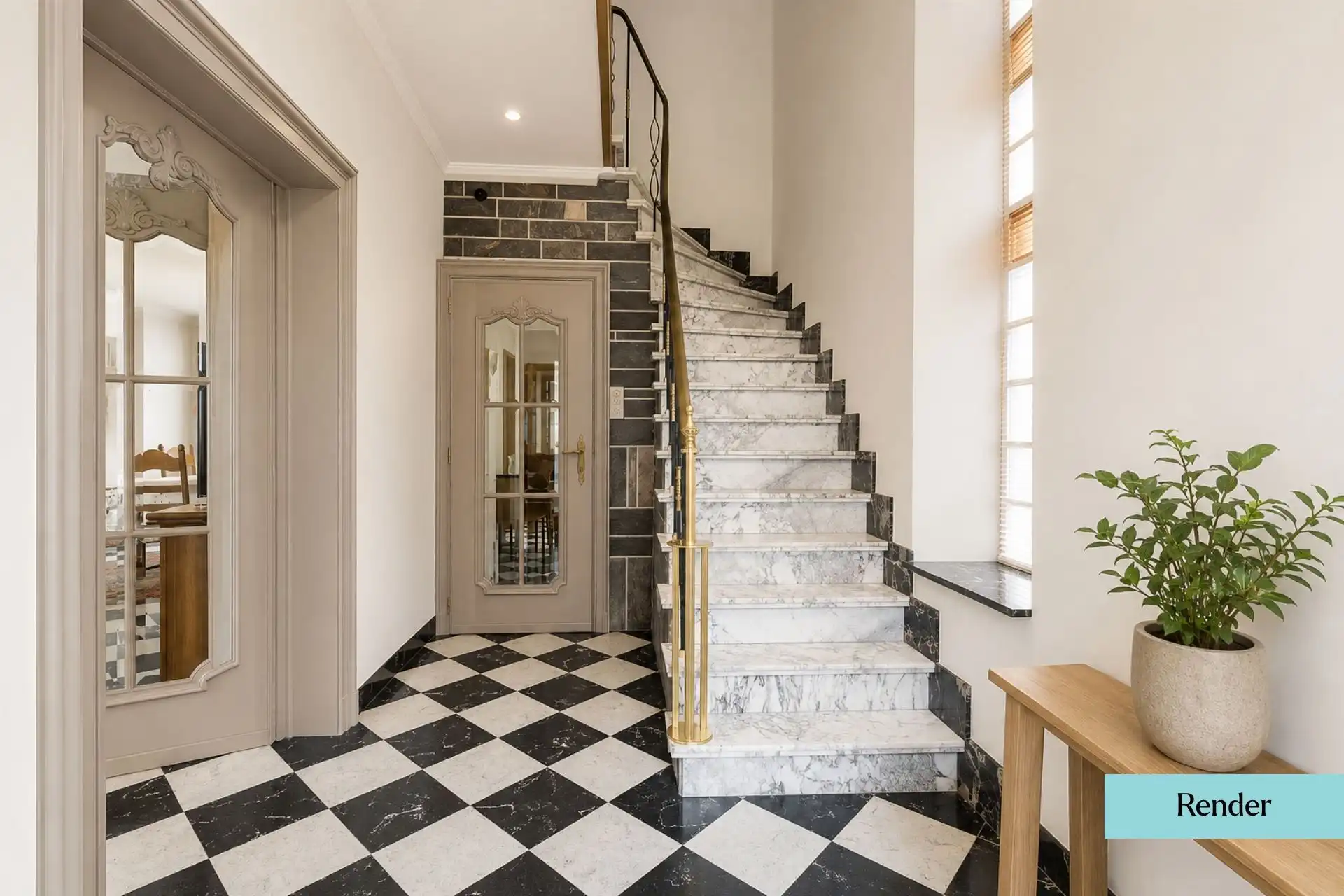 Halfopen gezinswoning met licht, structuur en potentieel foto 4