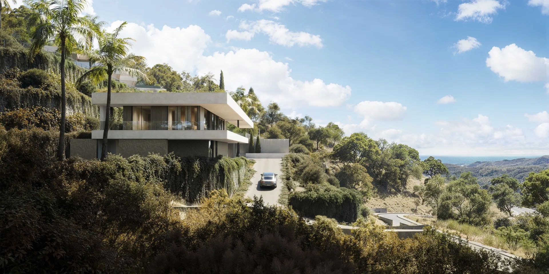 Tijdloze elegantie op een droomlocatie – exclusieve designvilla met panoramisch uitzicht in Montemayor foto {{pictureIndex}}