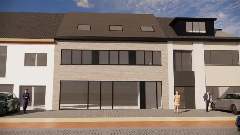 Casco handelsruimte van 398 m² op toplocatie in Merelbeke foto {{pictureIndex}}