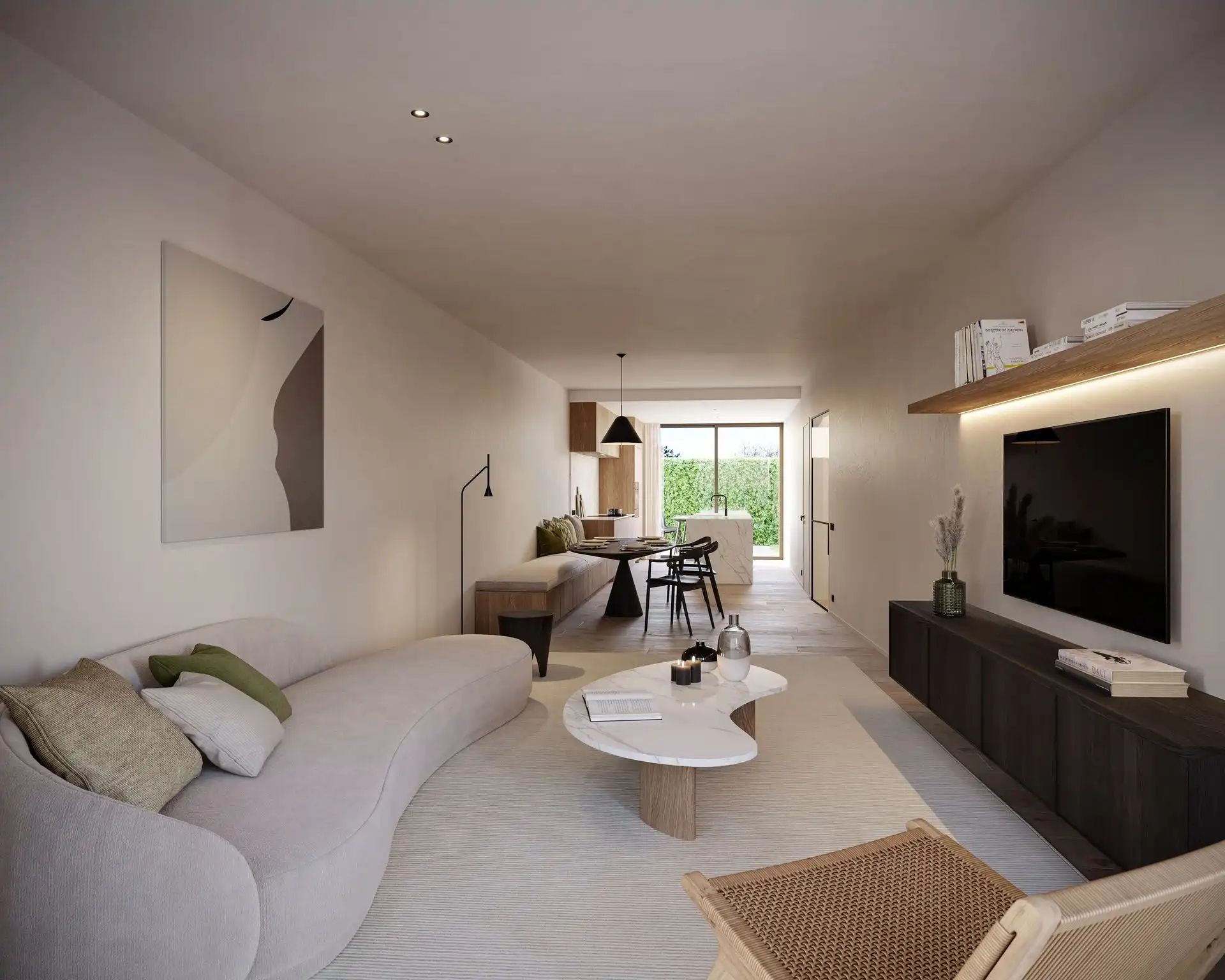 Gelijkvloerse 2 slaapkamer appartement met tuin foto 2