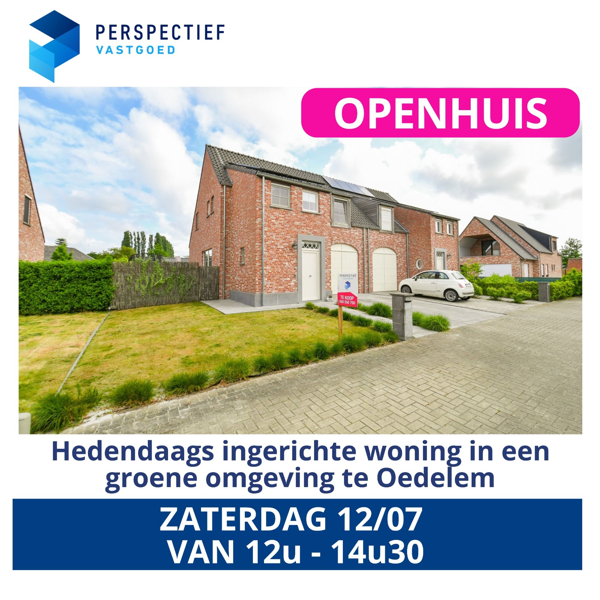 | BEZOEKMOMENT ZATERDAG 12/07 VAN 12u TOT 14u30 | Recent hedendaags ingerichte woning (bj 2017) in een groene omgeving tussen Oedelem en Brugge foto {{pictureIndex}}