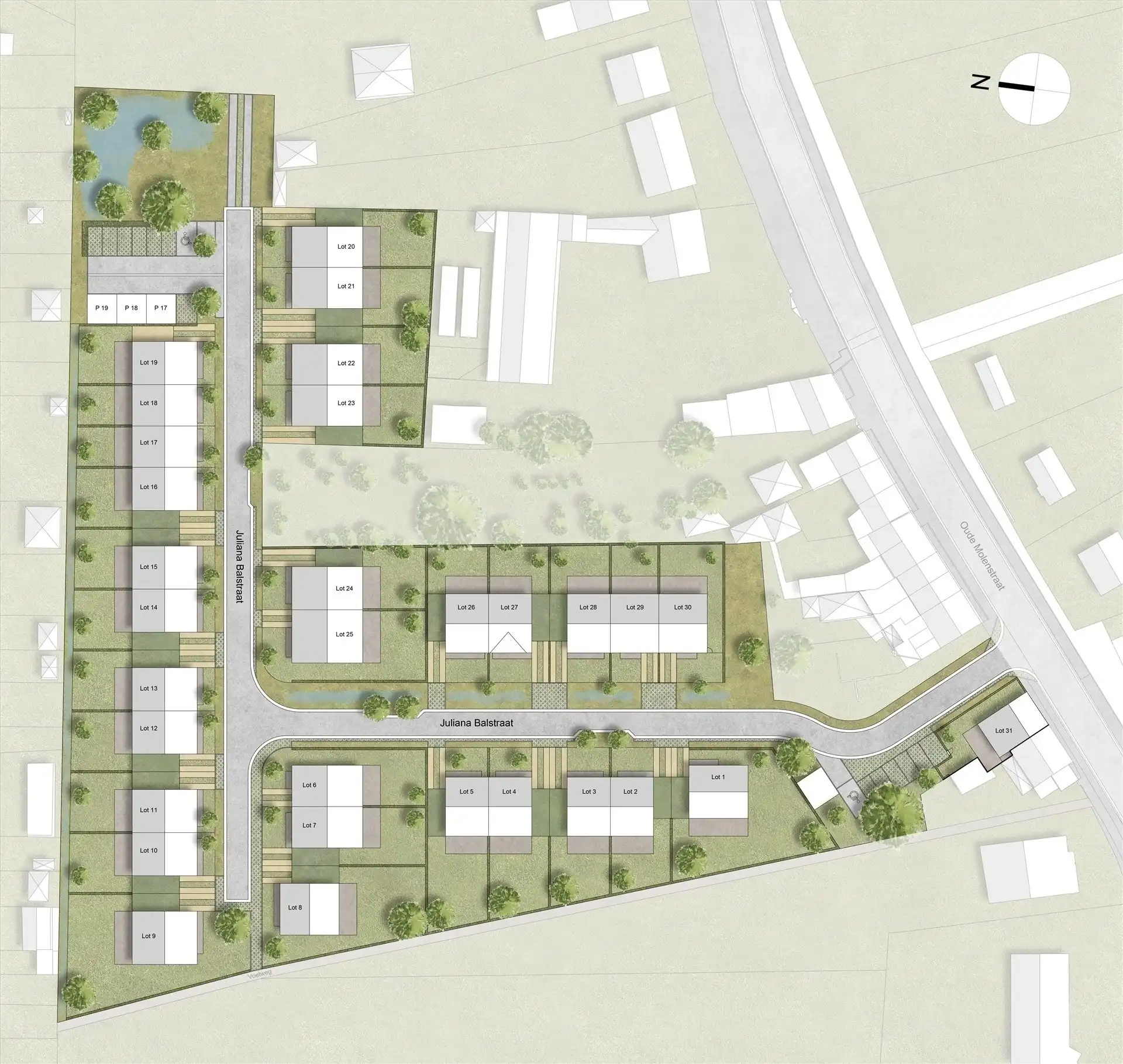 Perceel bouwgrond voor halfopen bebouwing in nieuw woonproject De Klingerie (280m²) foto 2