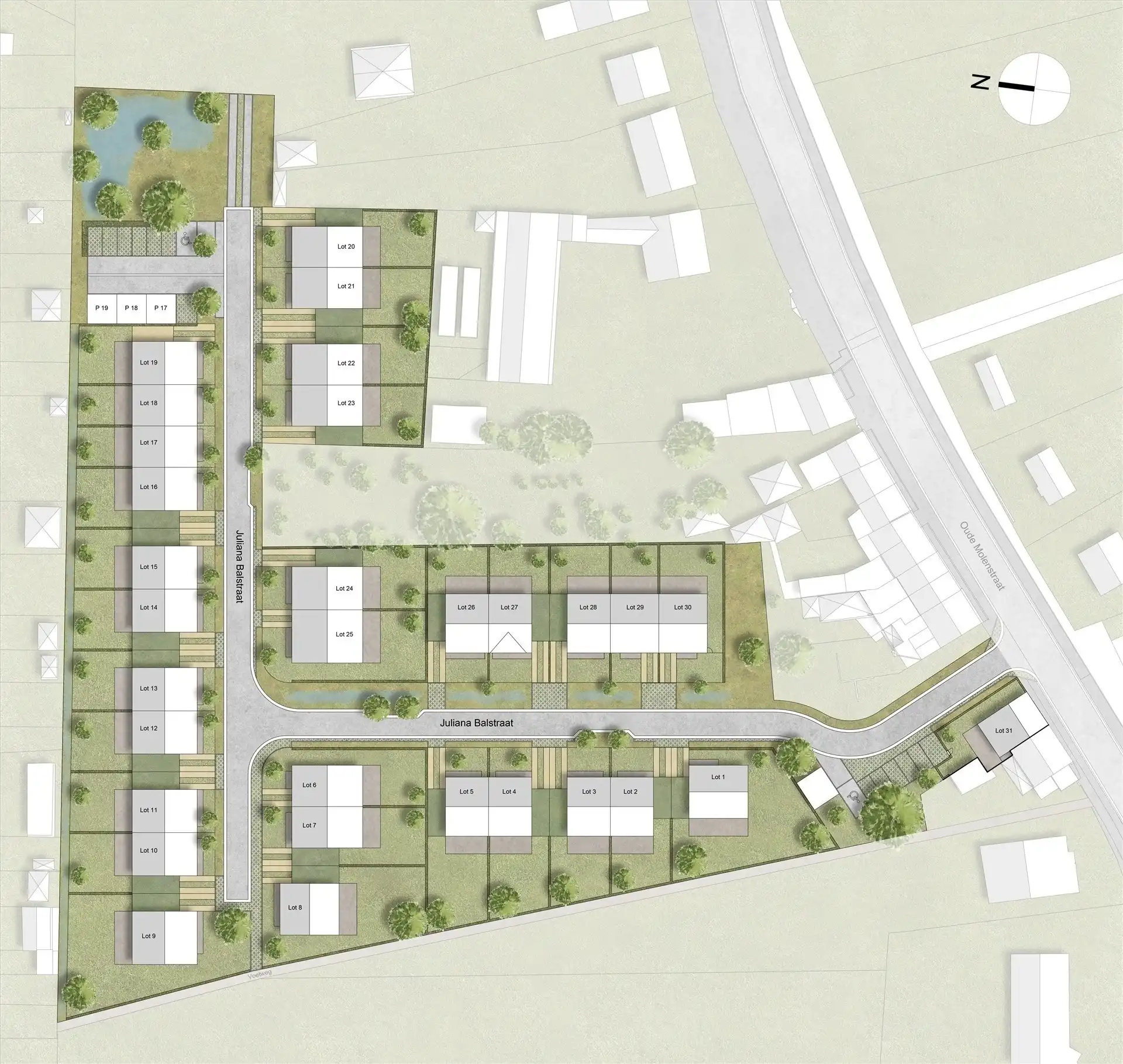 Perceel bouwgrond voor halfopen bebouwing in nieuw woonproject De Klingerie (280m²) foto 2
