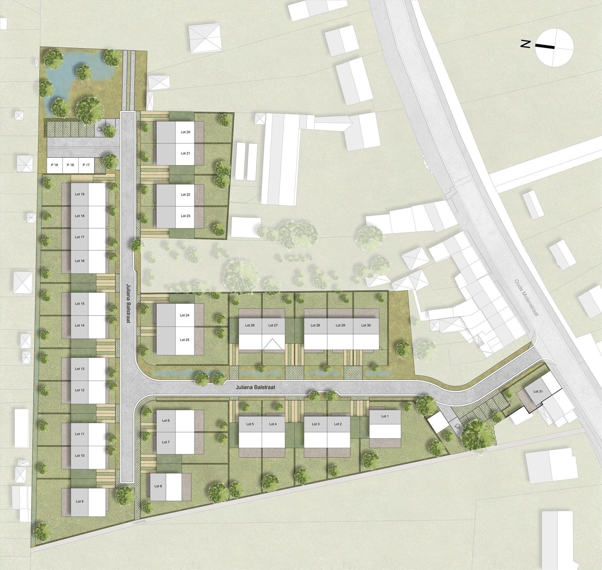 Perceel bouwgrond voor halfopen bebouwing in nieuw woonproject De Klingerie (280m²) foto 2