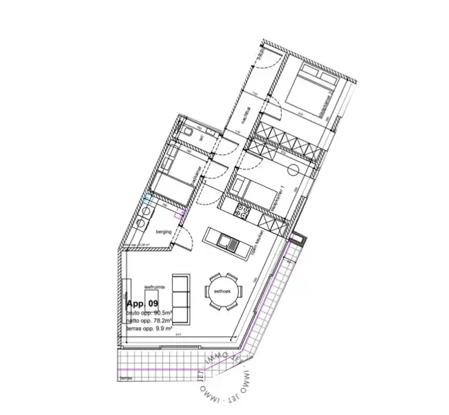 Nieuwbouwappartement op de eerste verdieping met terras en twee slaapkamers foto 4