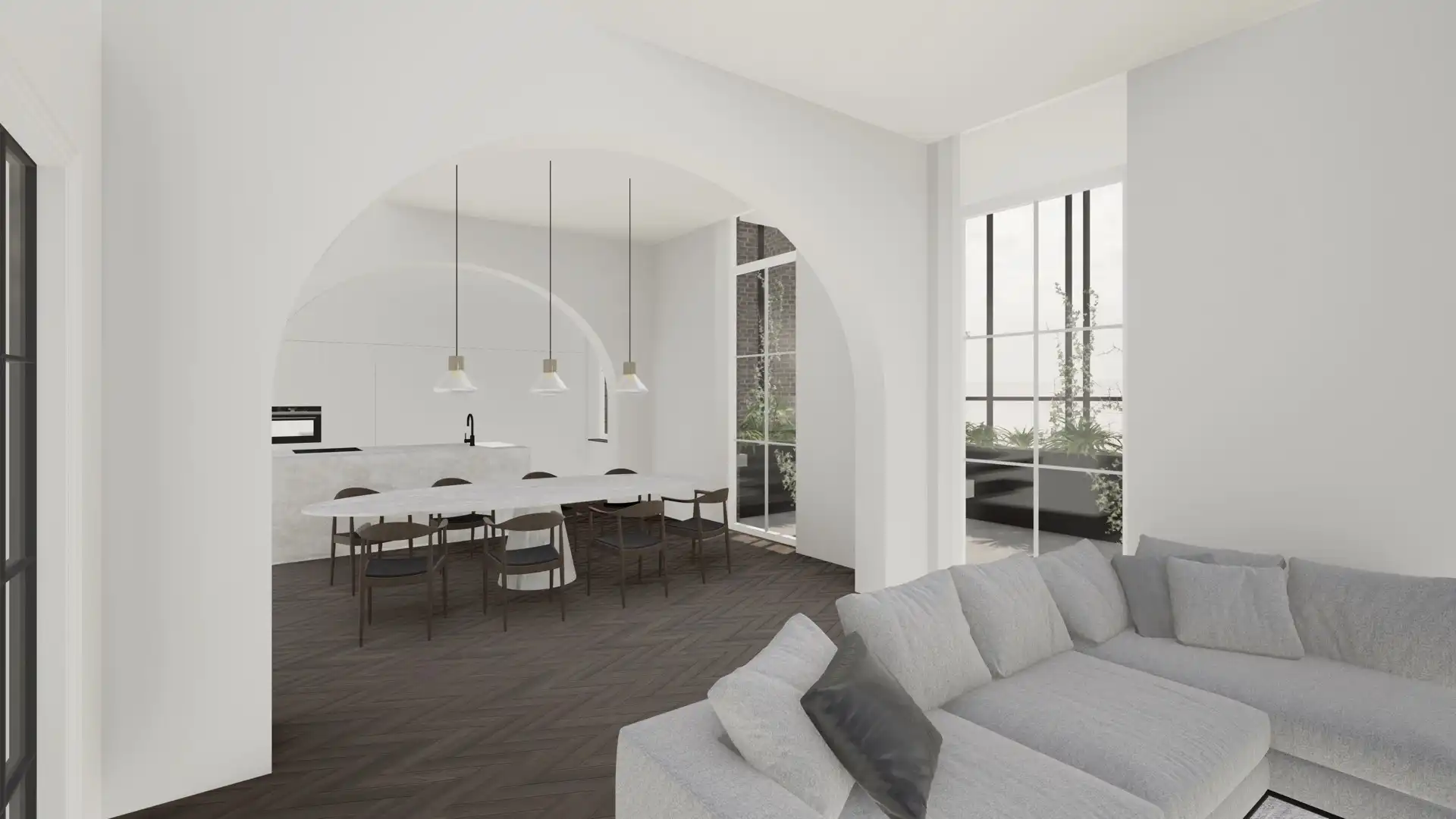 Stijlvol nieuwbouwappartement van 180 m² met veranda en privatieve tuin in hartje Sint-Truiden. foto 3