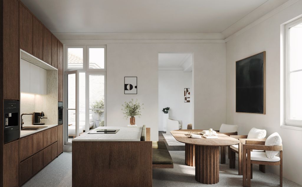 Exclusief en karaktervol herenhuis appartement met 2 slaapkamers en uitzonderlijk terras op een toplocatie! foto 2