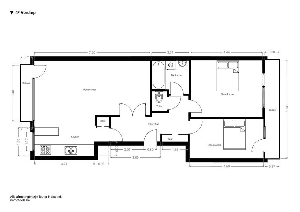 Intapklaar appartement met 2 terrassen foto 13