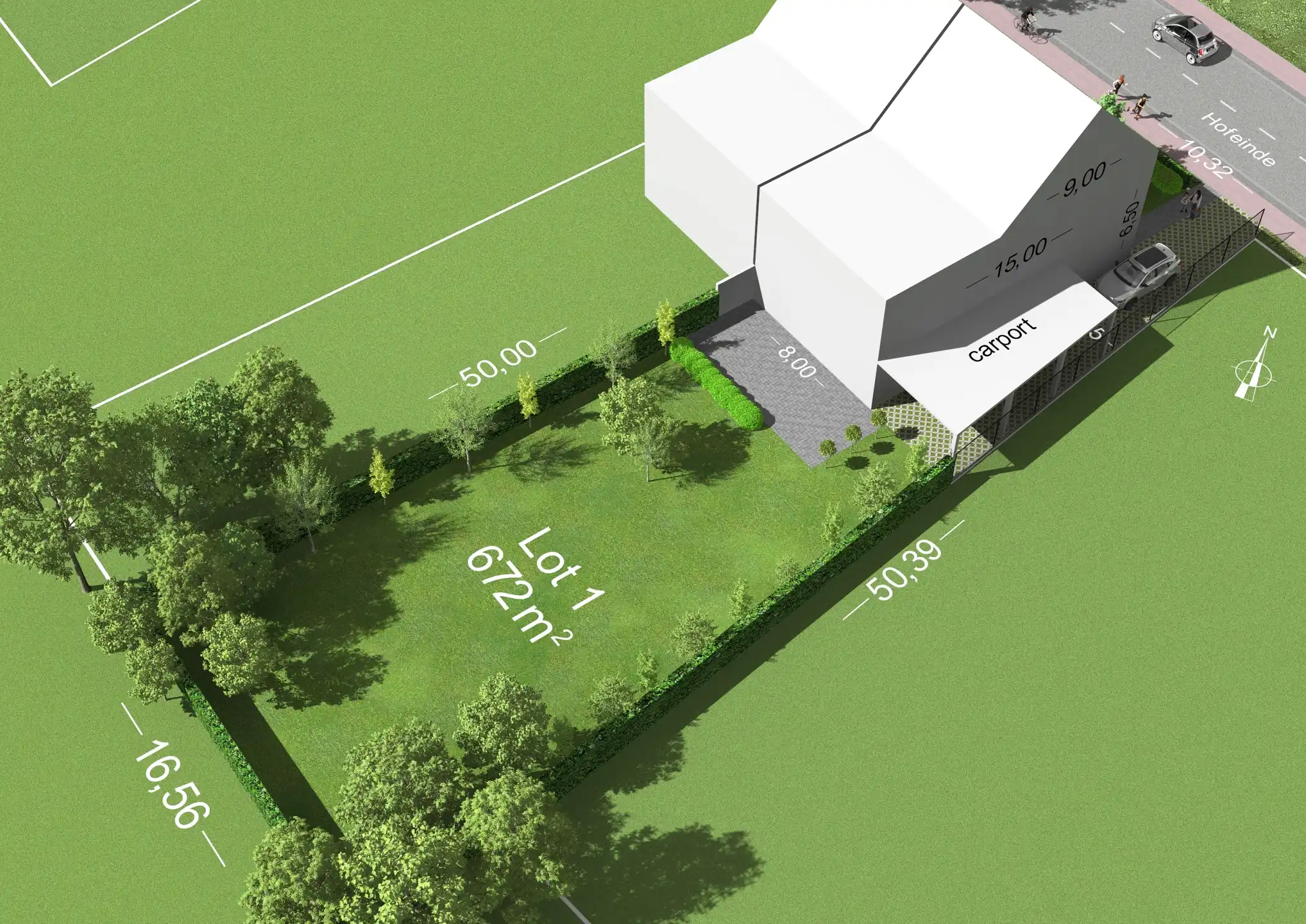 Bouwgrond (672m²) voor halfopen bebouwing te Vosselaar! foto 4