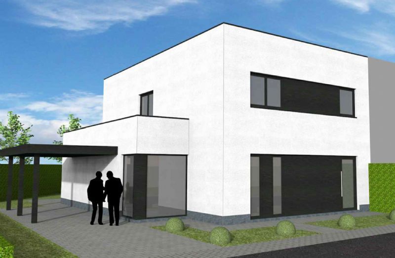 Nieuw te bouwen halfopen woning (water- en winddicht) met vrije keuze van architectuur te Waregem. foto {{pictureIndex}}
