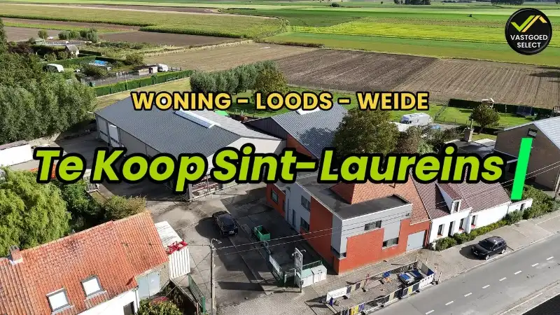 Vastgoed Select: Ruime woning met loods en weide totaal 2624 m² in Sint-Laureins foto 2
