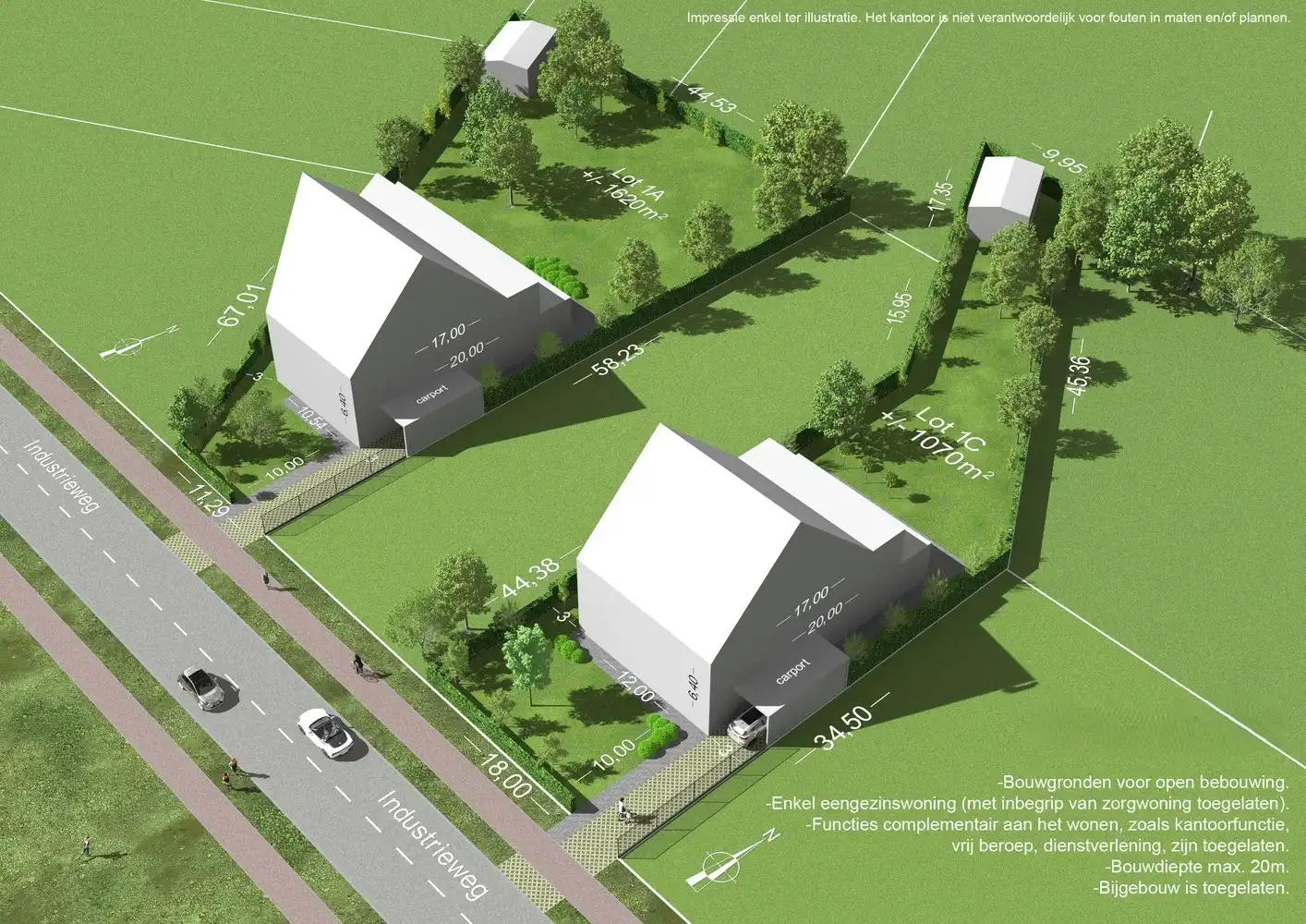 Bouwgrond van 1070 m² voor open bebouwing te Tessenderlo-Ham foto {{pictureIndex}}