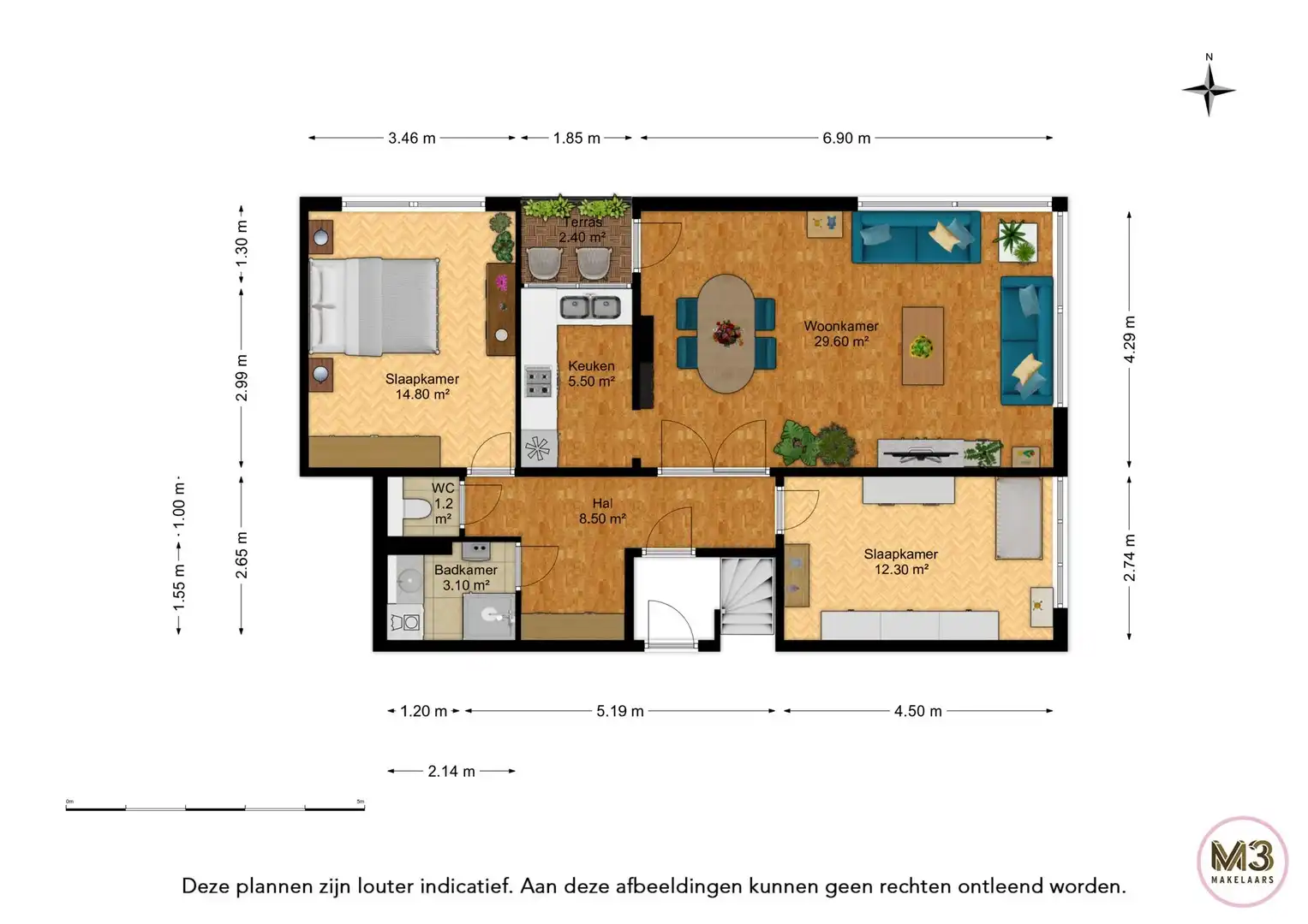 Goed gelegen appartement met 2 slaapkamers foto 22