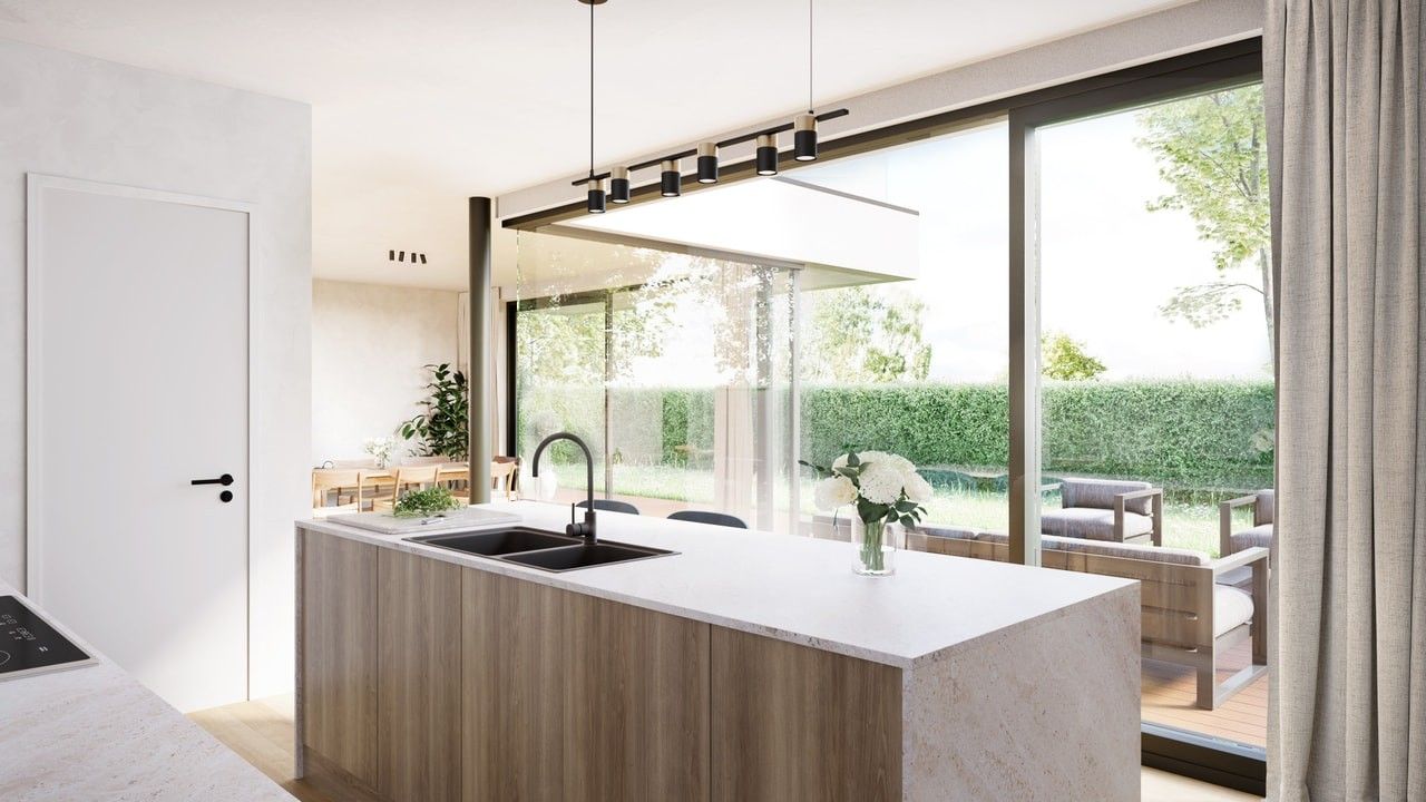 Prachtige nieuwbouw villa met zonnige tuin en terrassen op fietsafstand van de zee. foto 3