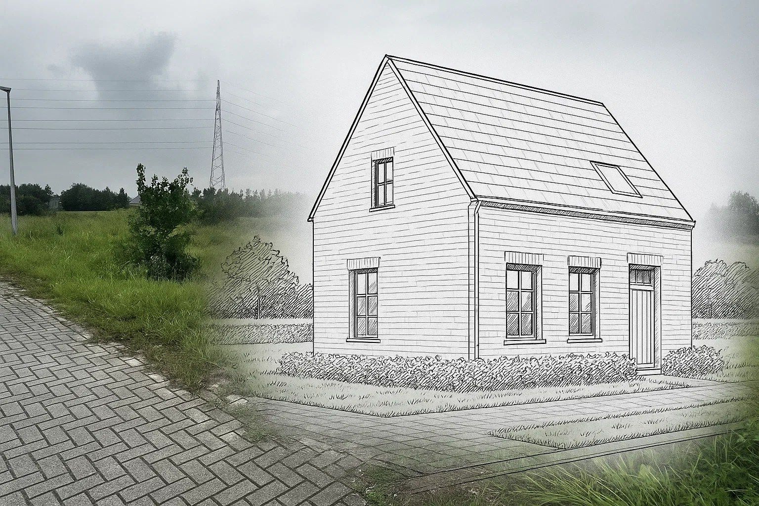 Bouwgrond vrijstaande woning te koop te Waasmunster foto {{pictureIndex}}