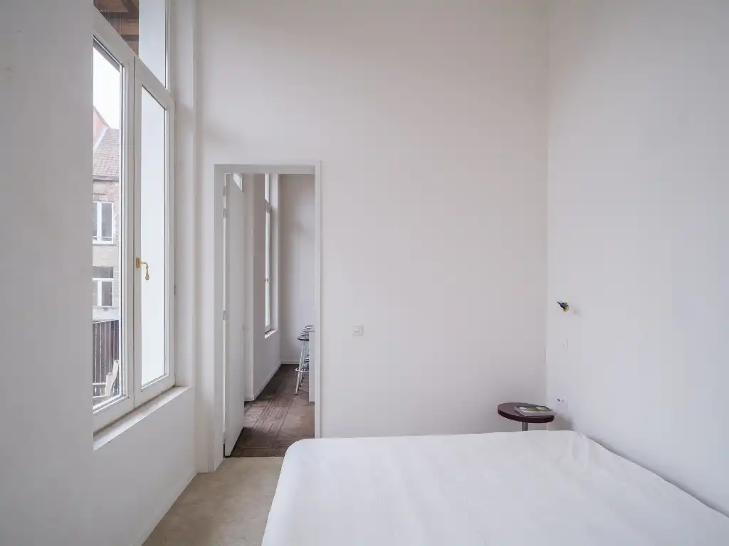 Gerenoveerd tweeslaapkamerappartement met zonnig terras in een voormalige herenwoning, nabij het historisch centrum van Gent. foto 16