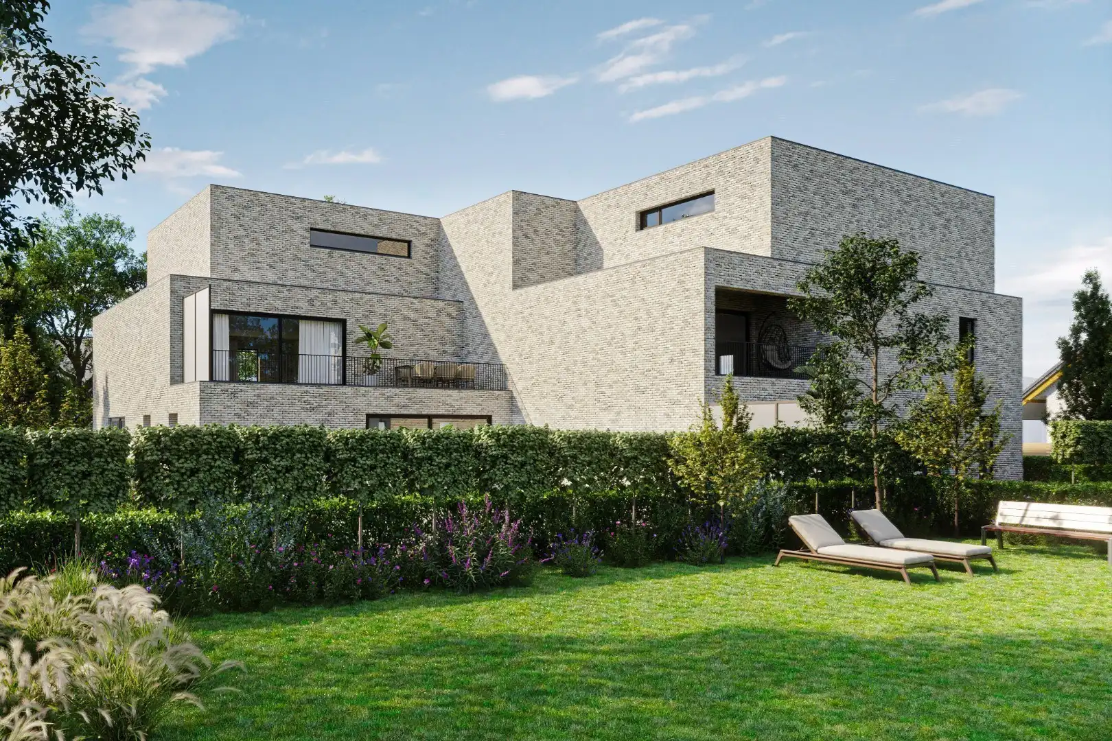 MODERN EN ENERGIEZUINIG NIEUWBOUWAPPARTEMENT MET 1 SLAAPKAMER, TERRAS EN AUTOSTANDPLAATS TE HAM CENTRUM foto {{pictureIndex}}