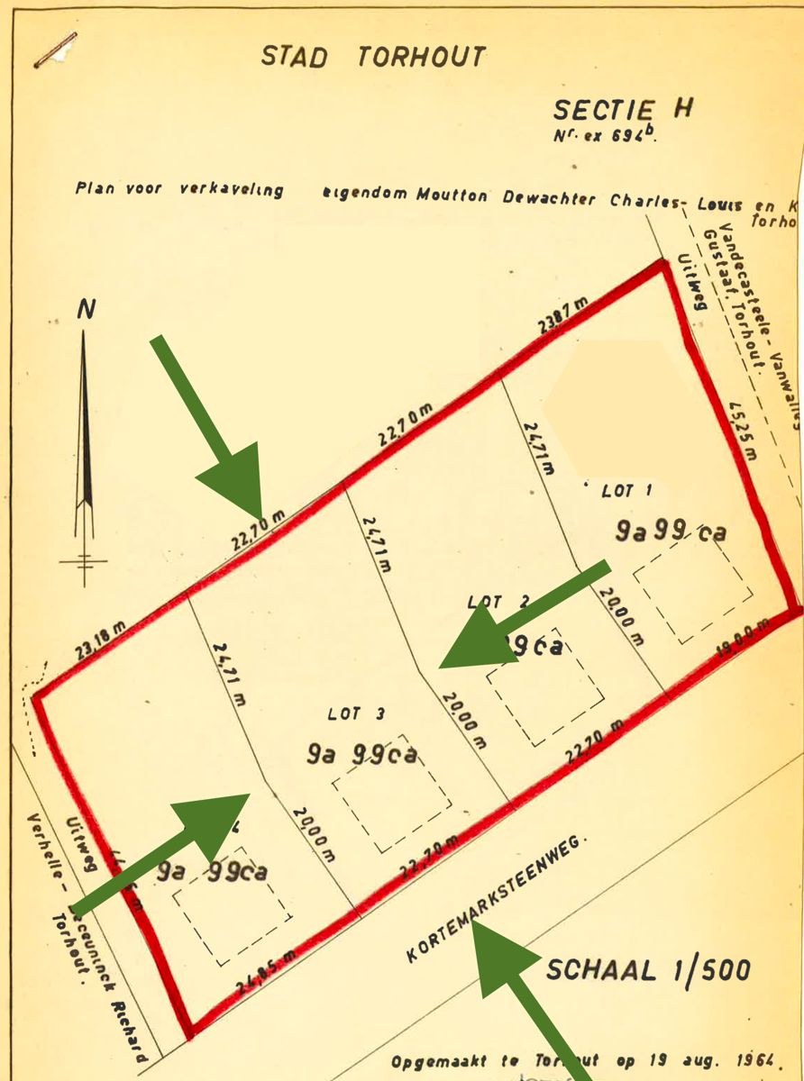 Landelijk gelegen terrein van 999 m² te Torhout foto {{pictureIndex}}